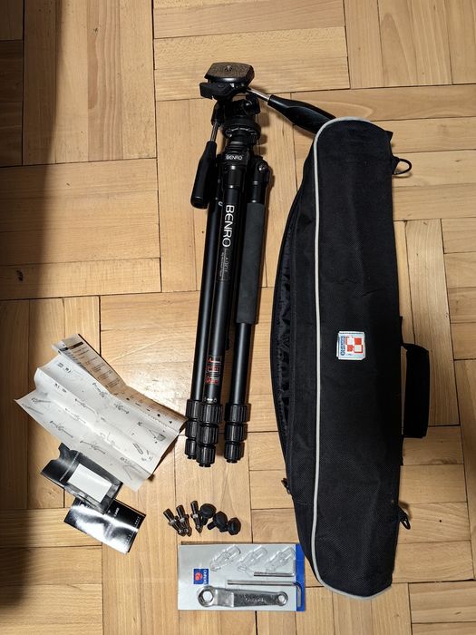 Statyw BENRO A1580t + głowica SLIK sh 705e