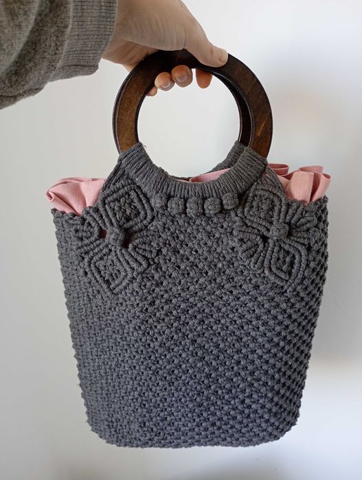 Torebka ze sznurka bawełnianego