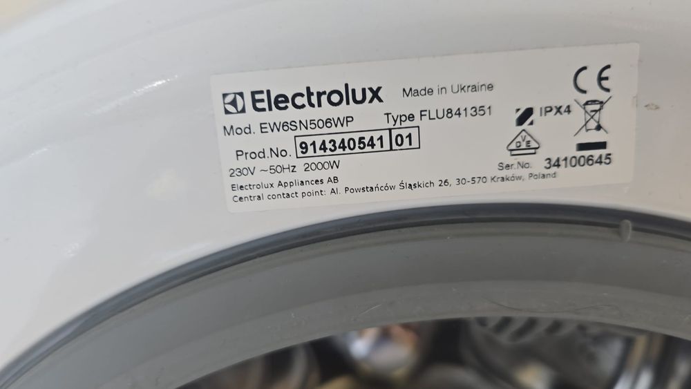 Pralka electrolux EW6SN506WP 6kg