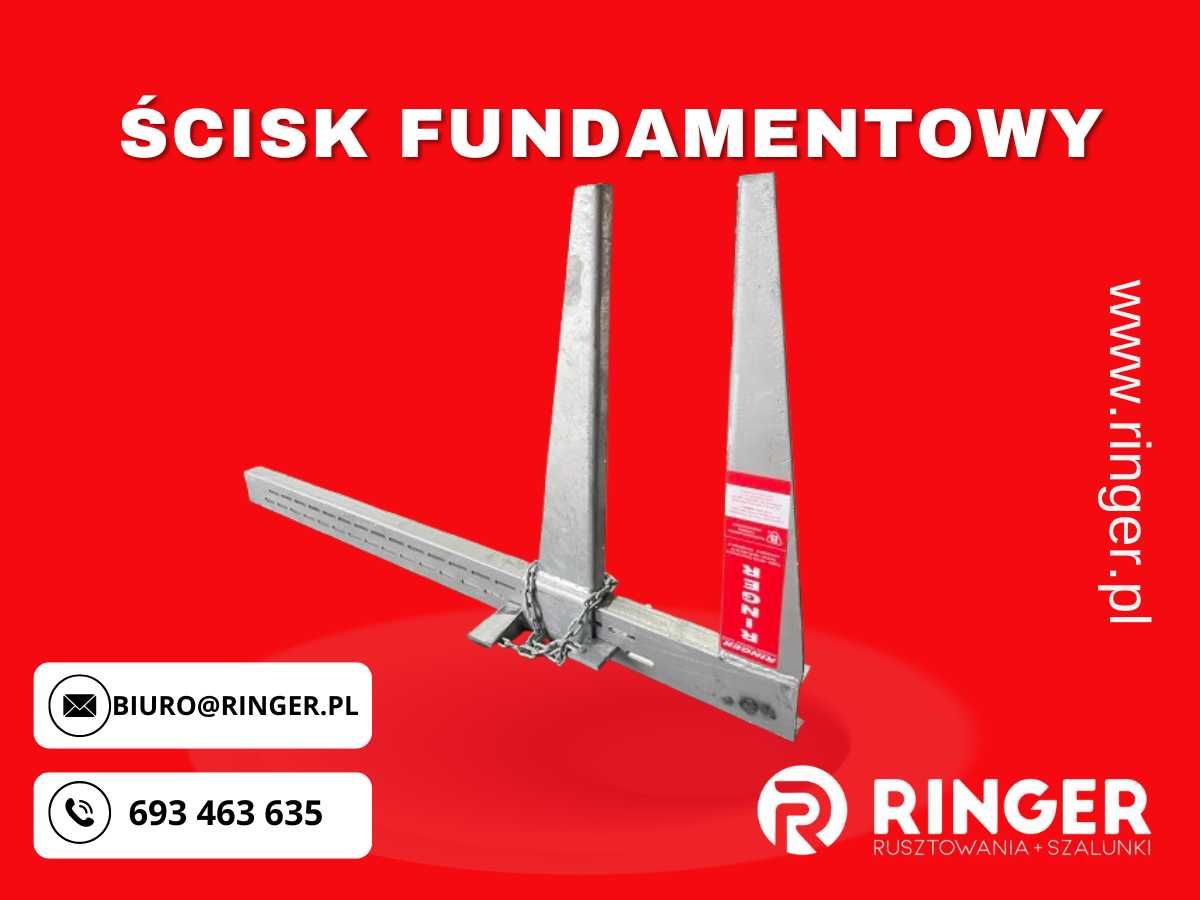 Ścisk do szalunku fundamentowego ocynk RINGER zacisk płyt szalunkowych