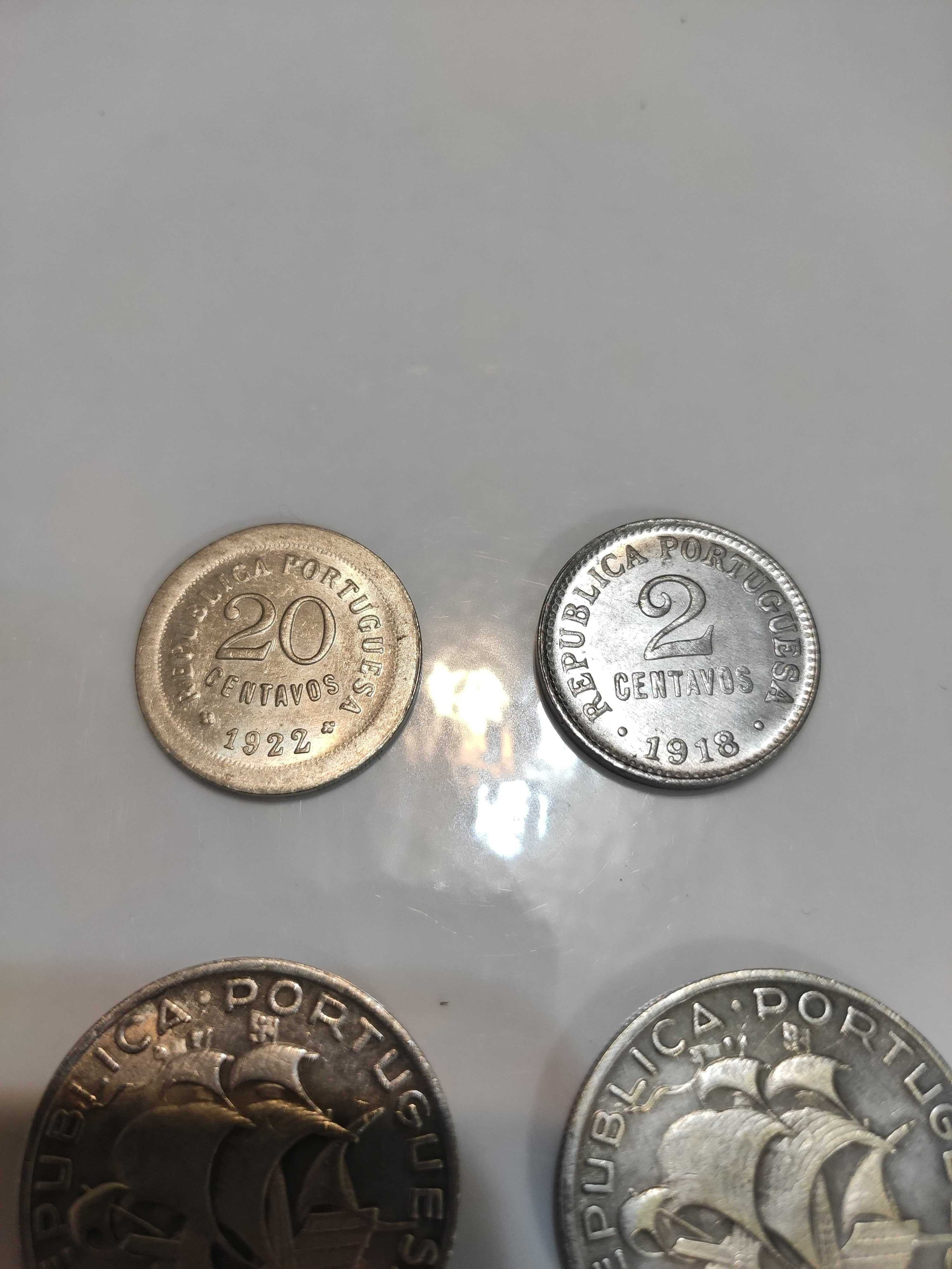 Moedas escudos 1922, 1918, 1937, 1942 *RÉPLICAs*