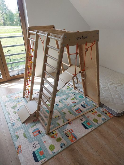 Plac Zabaw Drewniany dla Dzieci do Domu Domowy Dziecięcy 146x120x120