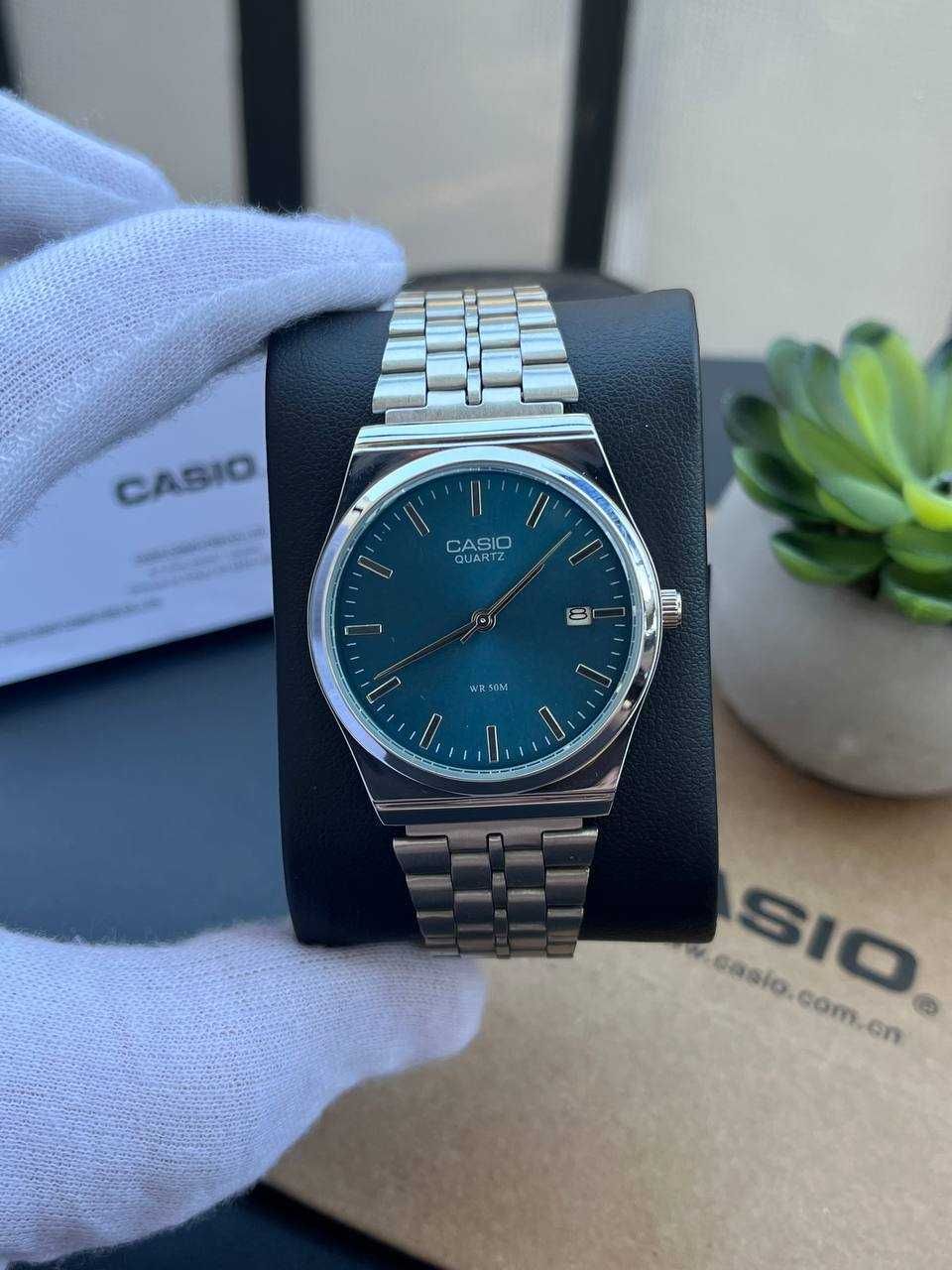 Наручний годинник Casio MTP-VC01 Silver/Blue | Часы наручные A159