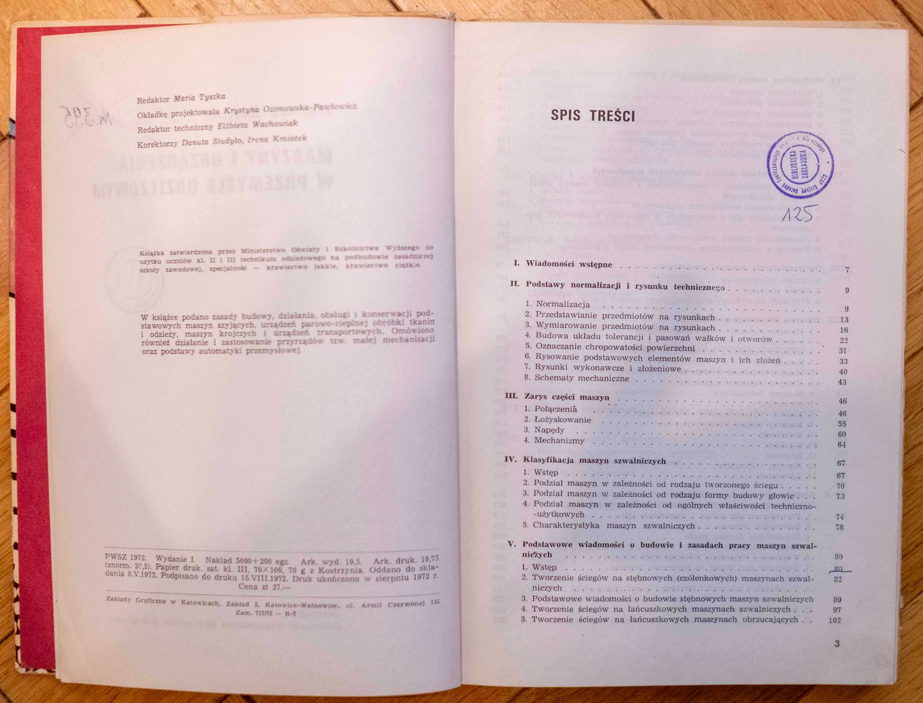 Maszyny i urządzenia w przemyśle odzieżowym Bogusław Białczak PWSZ 197