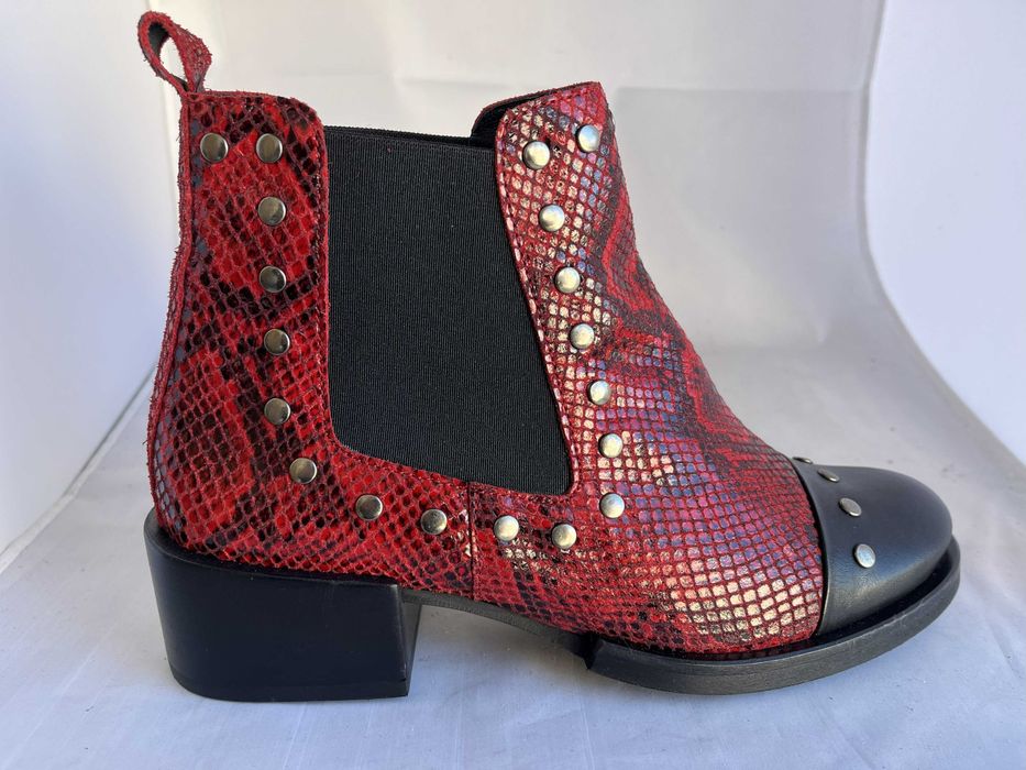 Bota Chelsea  Red Snake