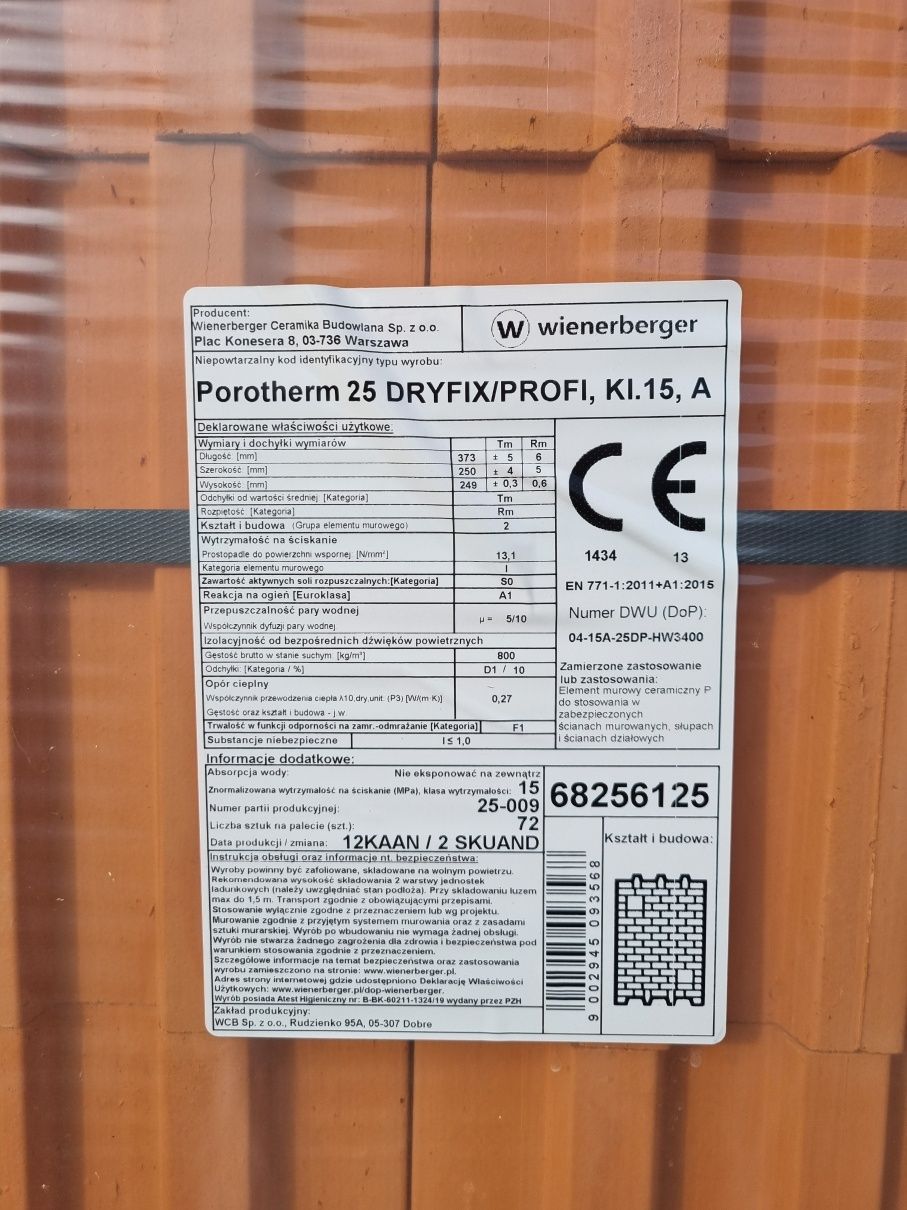 Porotherm 25 Profi 123szt.