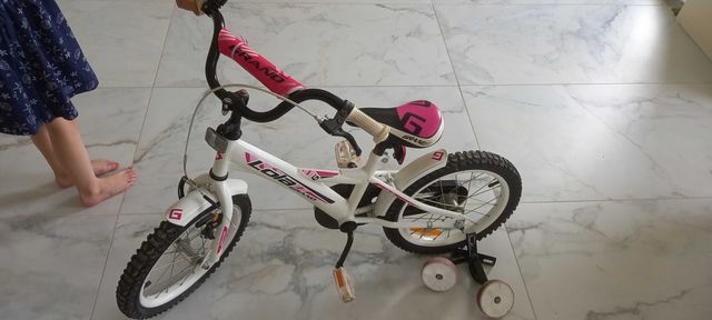 Rower dla dziecka 4-6lat, 16", dodatkowe kółka do nauki
