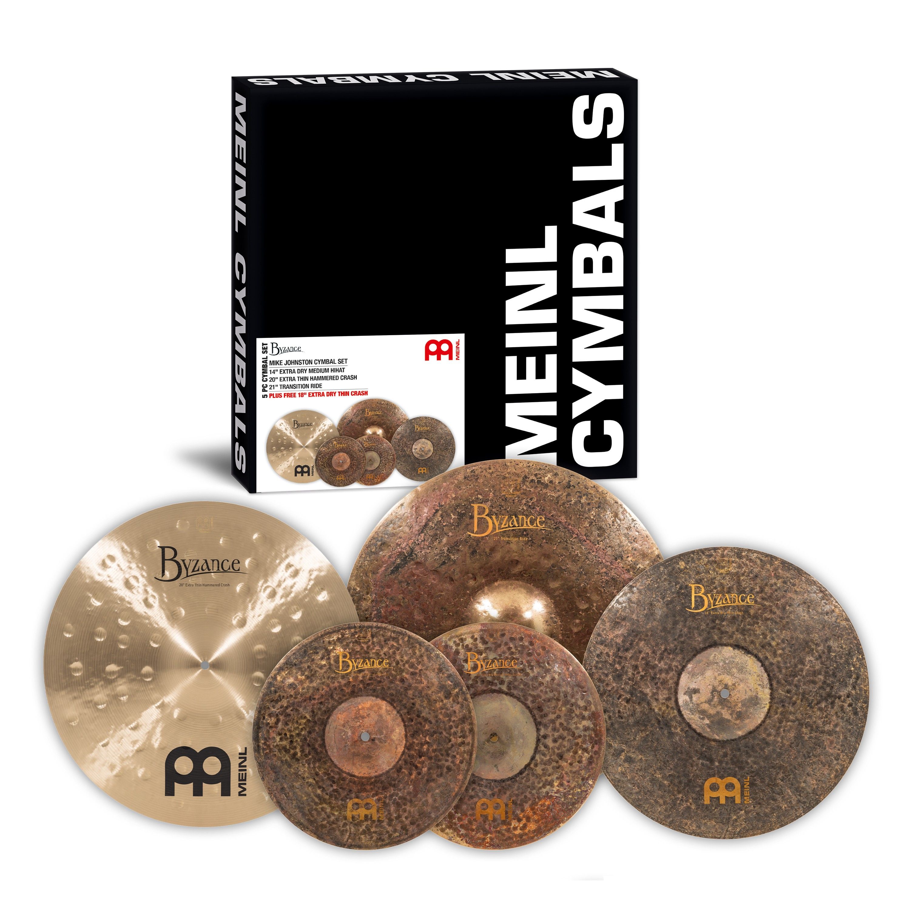 Meinl Byzance Mike Johnston set + free Byzance 18" Crash