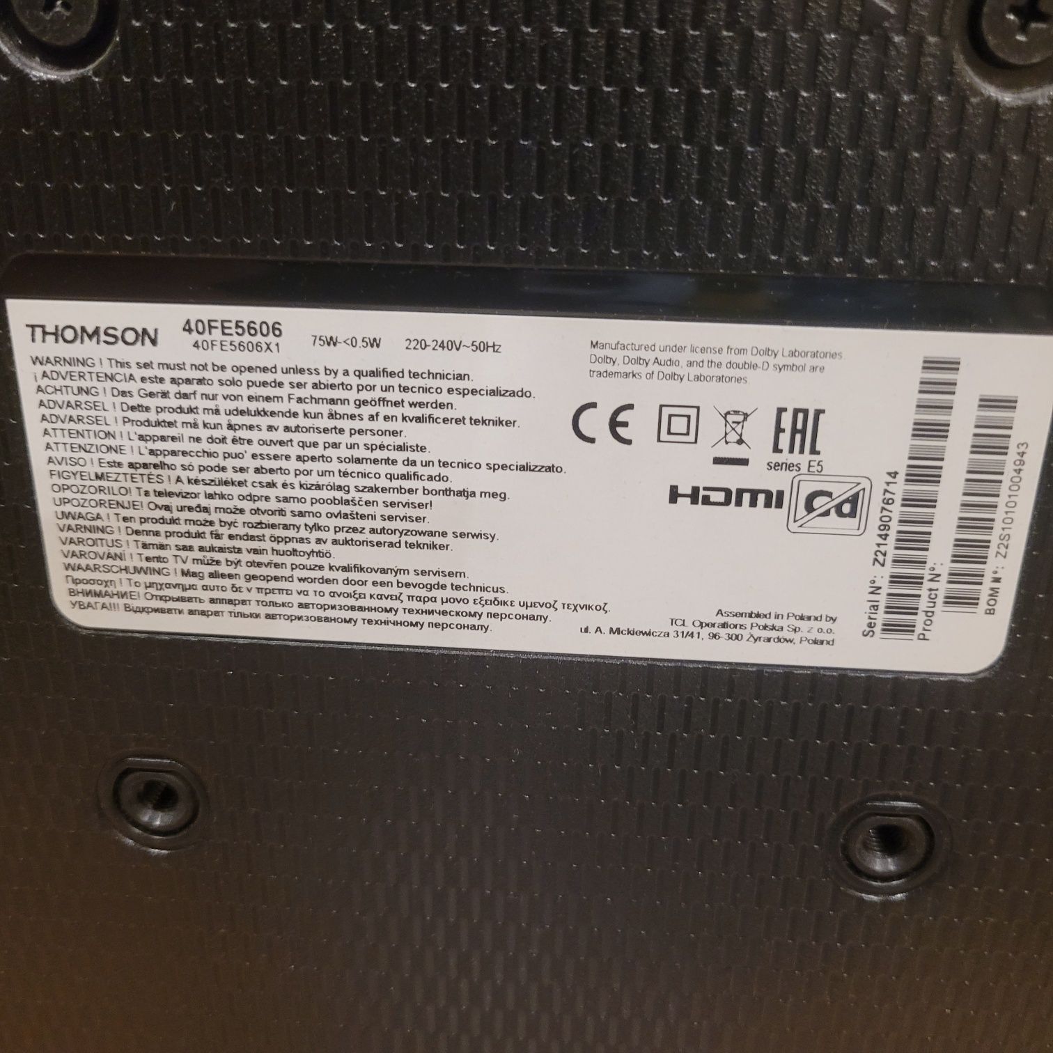 Tv thomson 40 smart tv