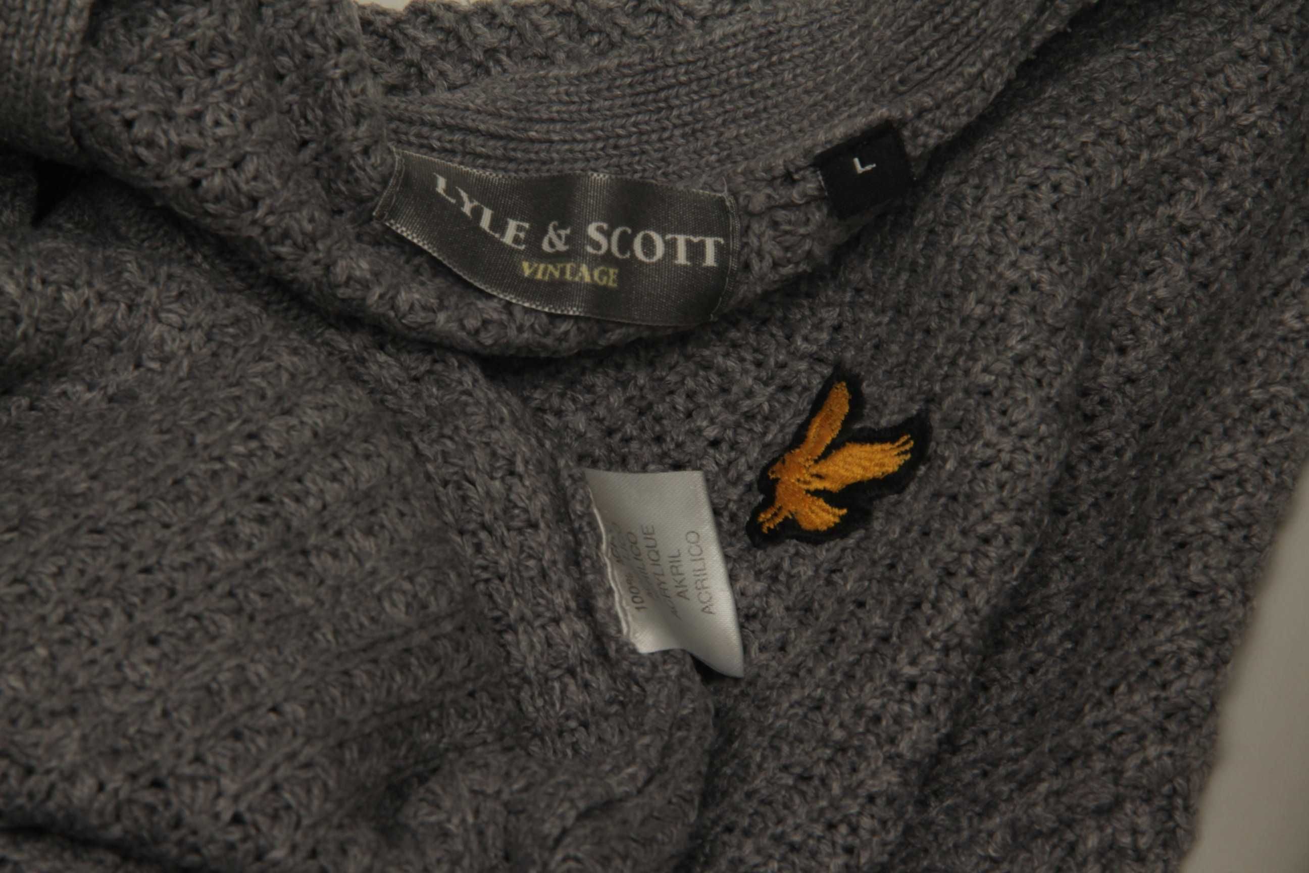 Lyle & Scott Vintage рр L кардиган из теплого акрила