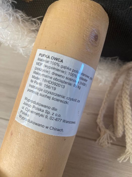 pufa dla dzieci owca taboret krzesełko