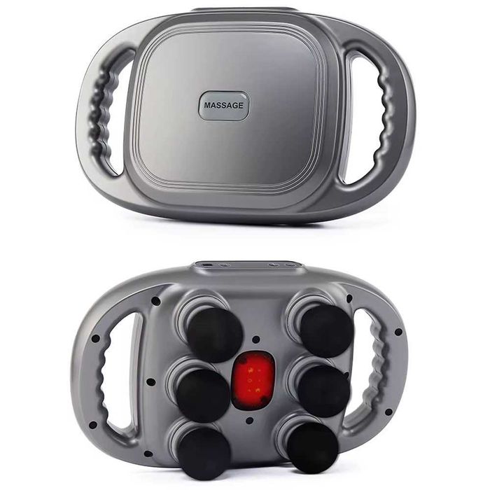 Перкусійний масажер для спини 6 головок, 9 режимів, з USB, YM-K60