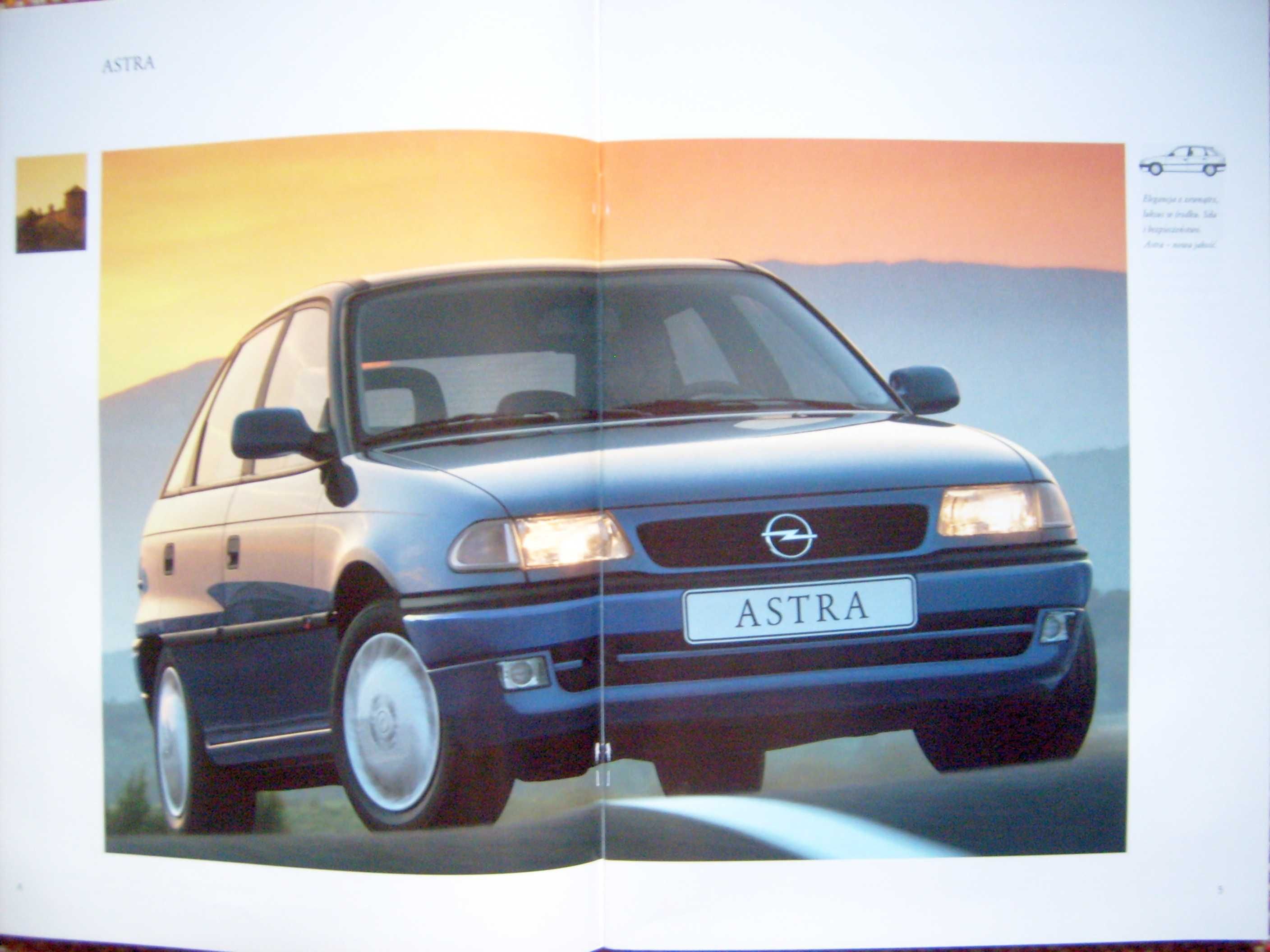 OPEL ASTRA F 1998 Program Polska / prospekt 36 str., WYPRZEDAŻ !