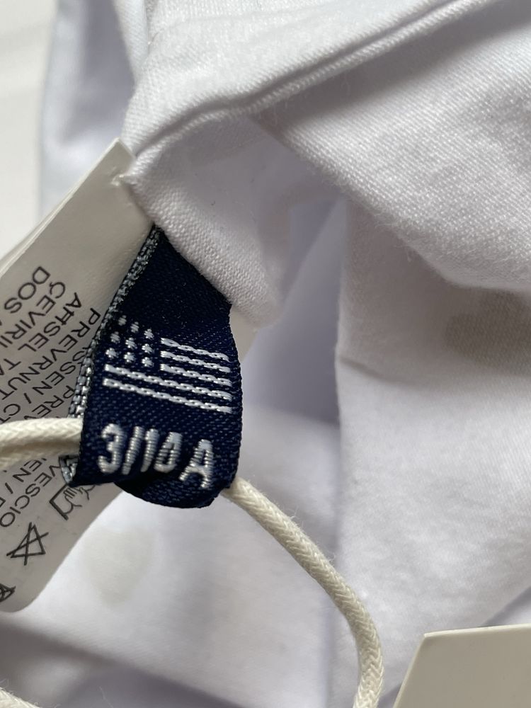Original Marines biały komin w złote serduszka szal kominowy chusta