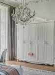 Elegancka biała szafa 5-drzwiowa 215/60/240 cm, % outlet, tanio!