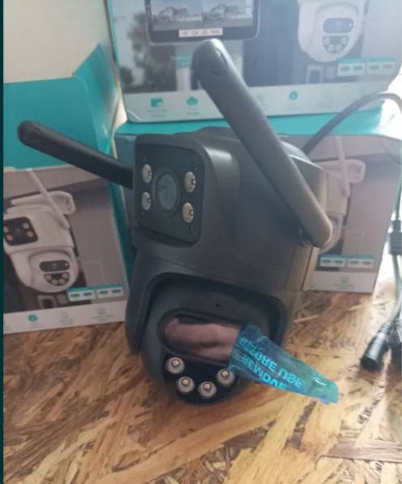 Вулична 4G камера 8Мп з 2 обєктивами Sim / Wifi