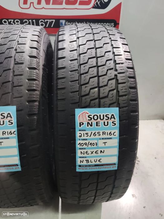 2 pneus semi novos 215-65r16c nexen - oferta dos portes 100 euros