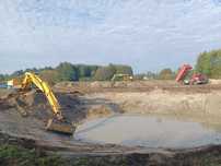 Kopanie, odmulanie stawów, zbiorników retencyjnych, rowów. Koparka 15m