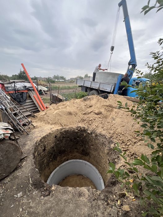 Каналізація,Септик під ключ,Копка траншей Вигребна яма Кільця бетонні