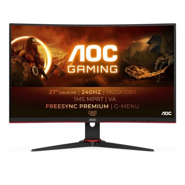 Monitor Gaming Aoc 27” 240Hz Com Leds Como Novo
