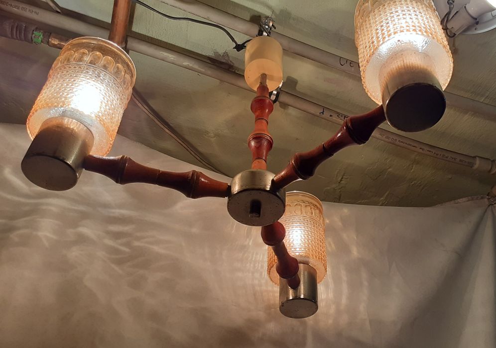 Żyrandol lata 70-te polamp radom