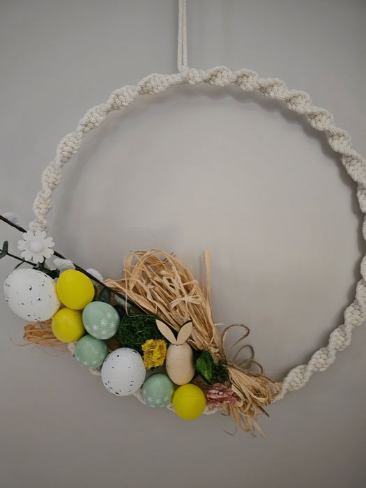 Makrama na kole Wielkanoc