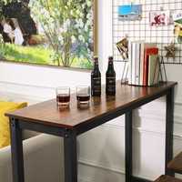 Stół biurko barowy wąski prostokątny loft industrialny brąz Nowy