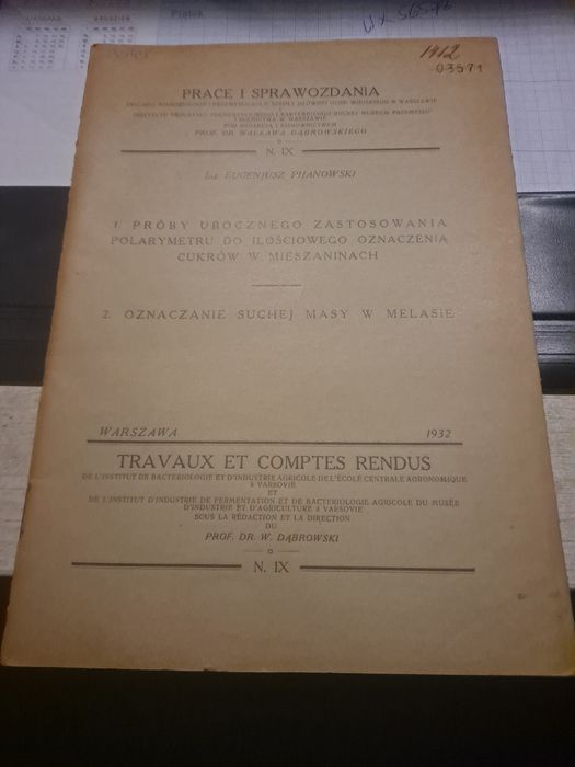 Publikacja naukowa 1932 Warszawa