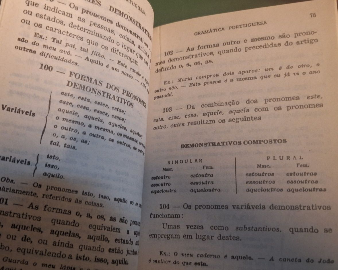 Gramática Portuguesa anos 40