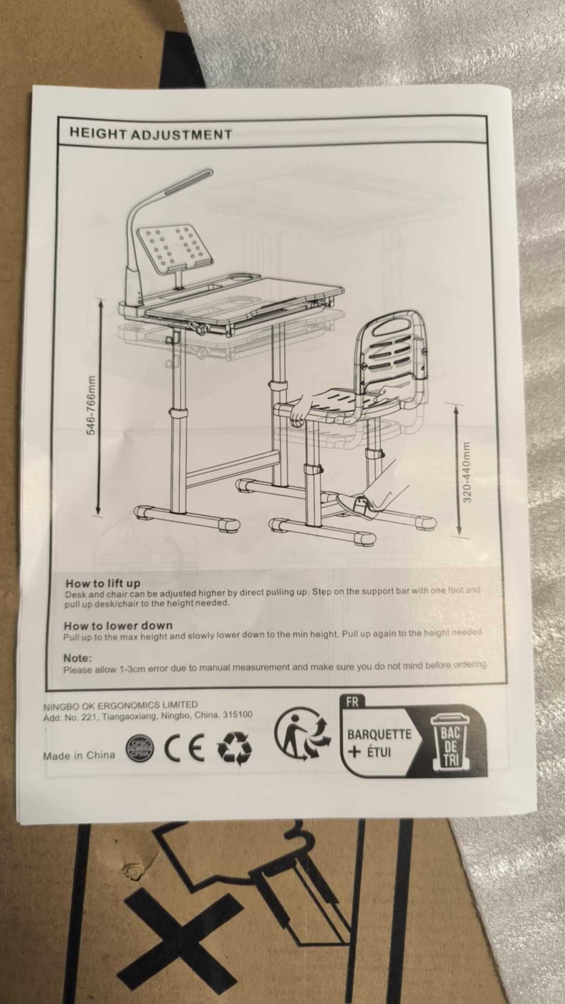 Zestaw biurko i krzesło Napfox Kids Art Desk & Chair -