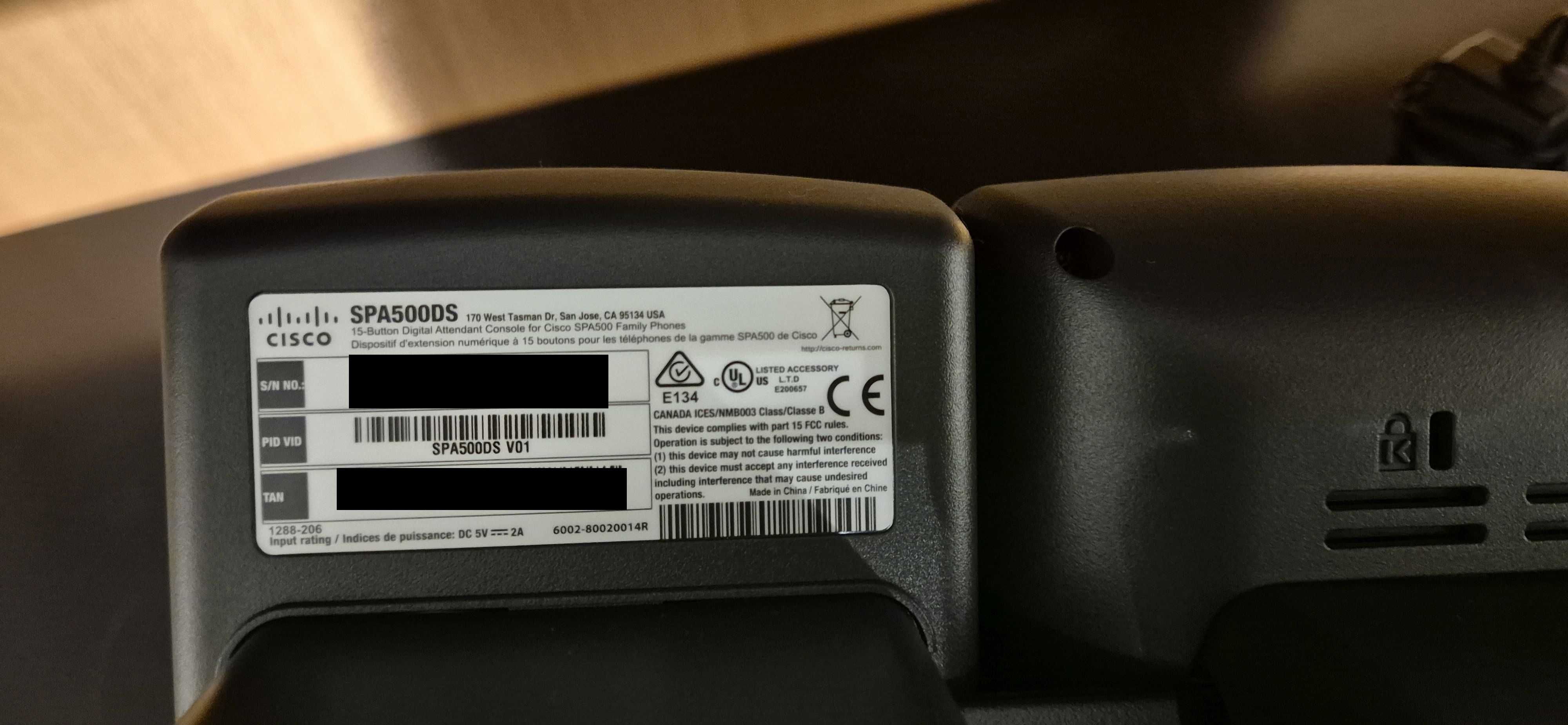 Nowy telefon IP Cisco SPA504G + rozszerzenie SPA500DS + zasilacz