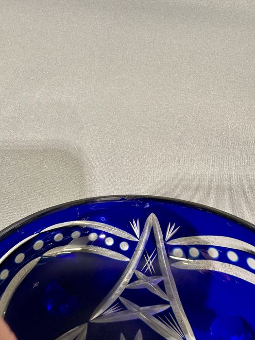 Przedwojenna kobaltowa cukiernica huta jozefina