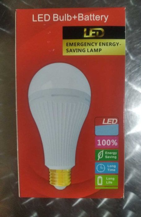 Світлодіодна лампа 20W з акумулятором Е27 аварійна LED-лампочка