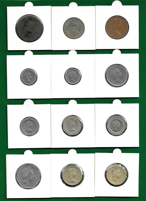 Coleção de (61) moedas - REINO UNIDO