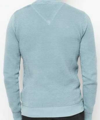 Sweter męski Tommy Hilfiger r. XXL niebieski 100% bawełna
