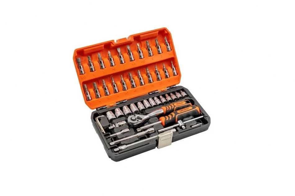 Zestaw 48 częściowy kluczy nasadowych 1/4″