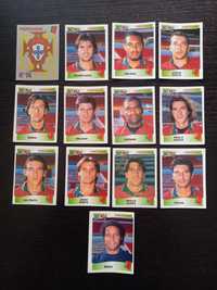 Cromos seleção Portugal no Euro England 96 da Panini