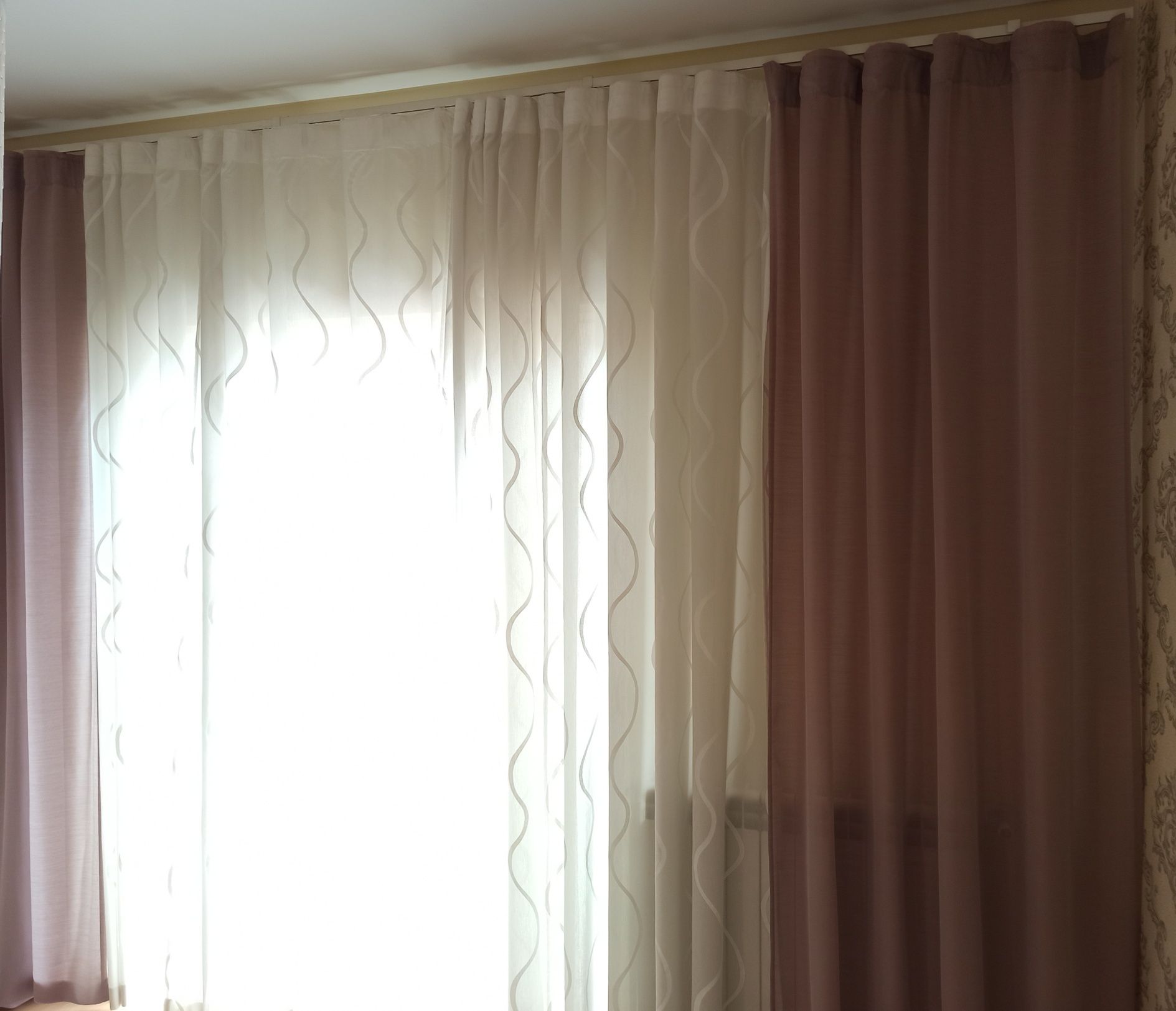 Cortinados com calha de 3.20M
