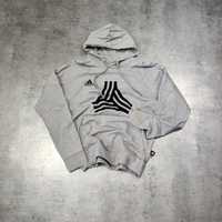 MĘSKA Bluza z Kapturem Hoodie Szara Bawełna Sport Duże Logo Adidas ADI