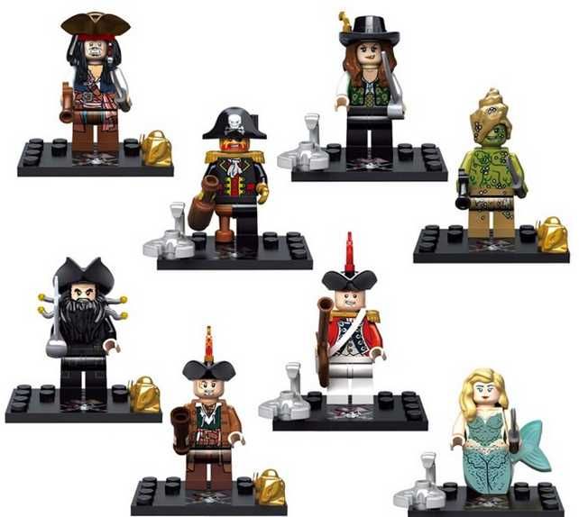 Bonecos minifiguras Piratas das Caraíbas nº2 (compatíveis com Lego)