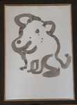 "Sois pas bête" 1982  "O cão"  Original de Júlio Pomar