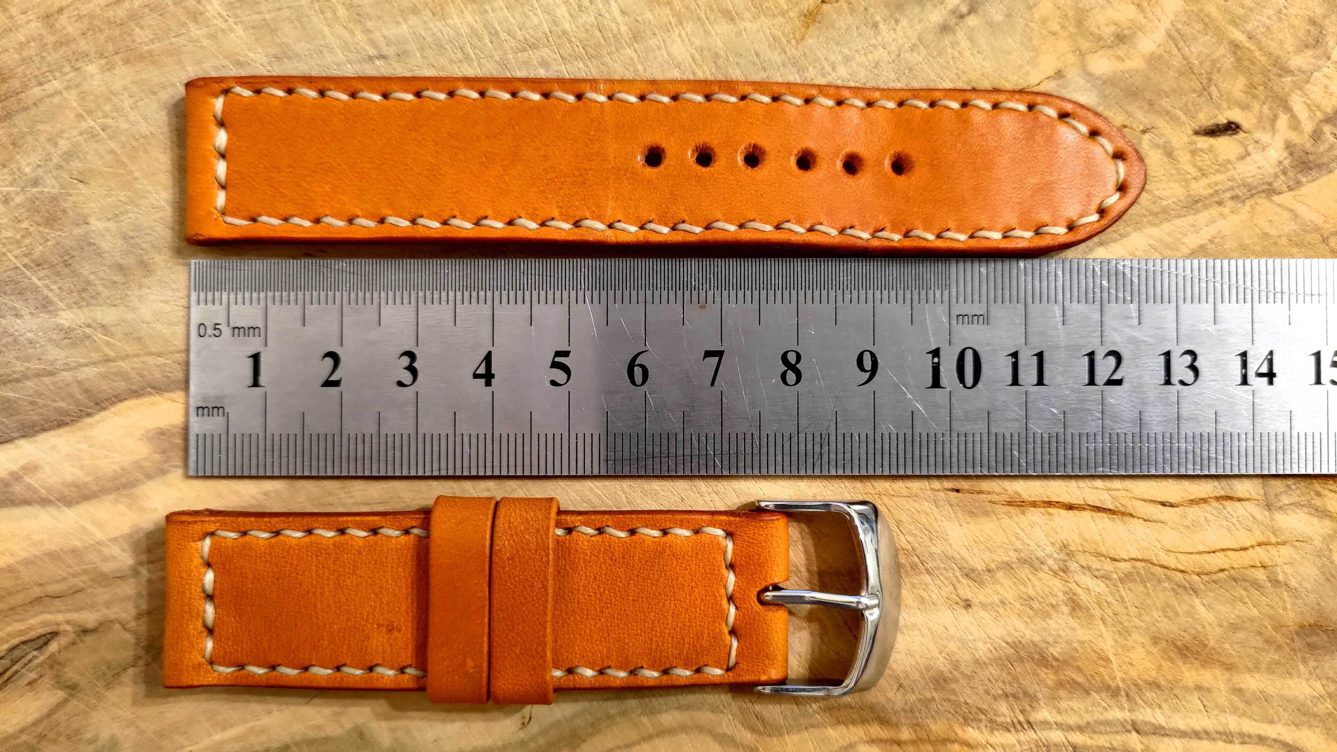 Borubar Skóroszyj - EDC - pasek do zegarka 22mm ze skóry Ponte Wax