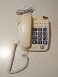 Telefon retro biały 23 cm długości