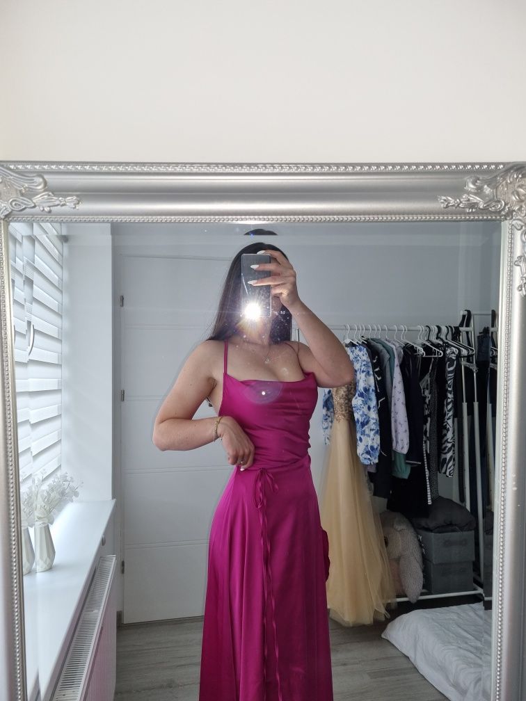 Sukienka na studniówkę dla druhny na wesele różowa SSM17082
