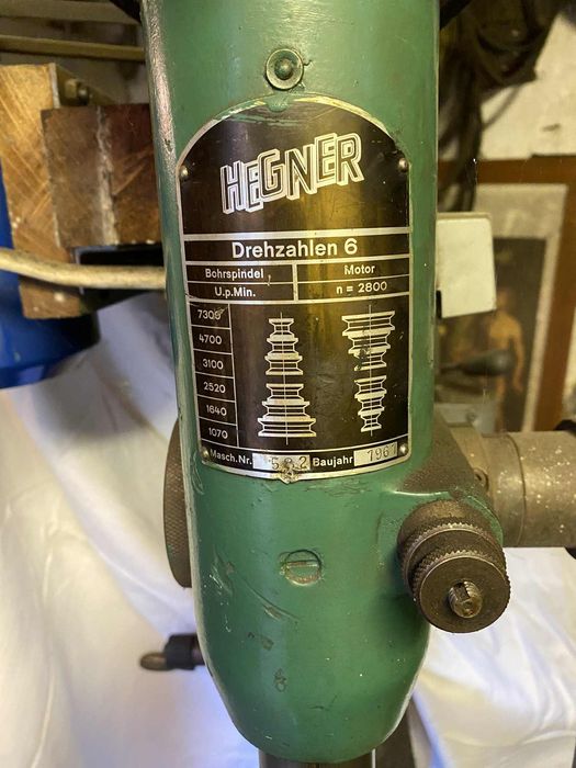 Wiertarka kolumnowa HEGNER z dodatkowym silnikiem stan bardzo dobry