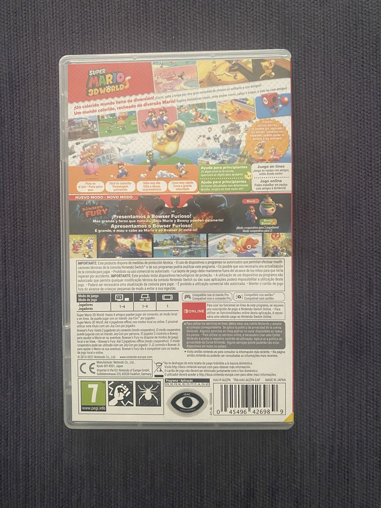 Jogo Super Mario 3D World + Bowser’s Fury Nintendo Switch Usado