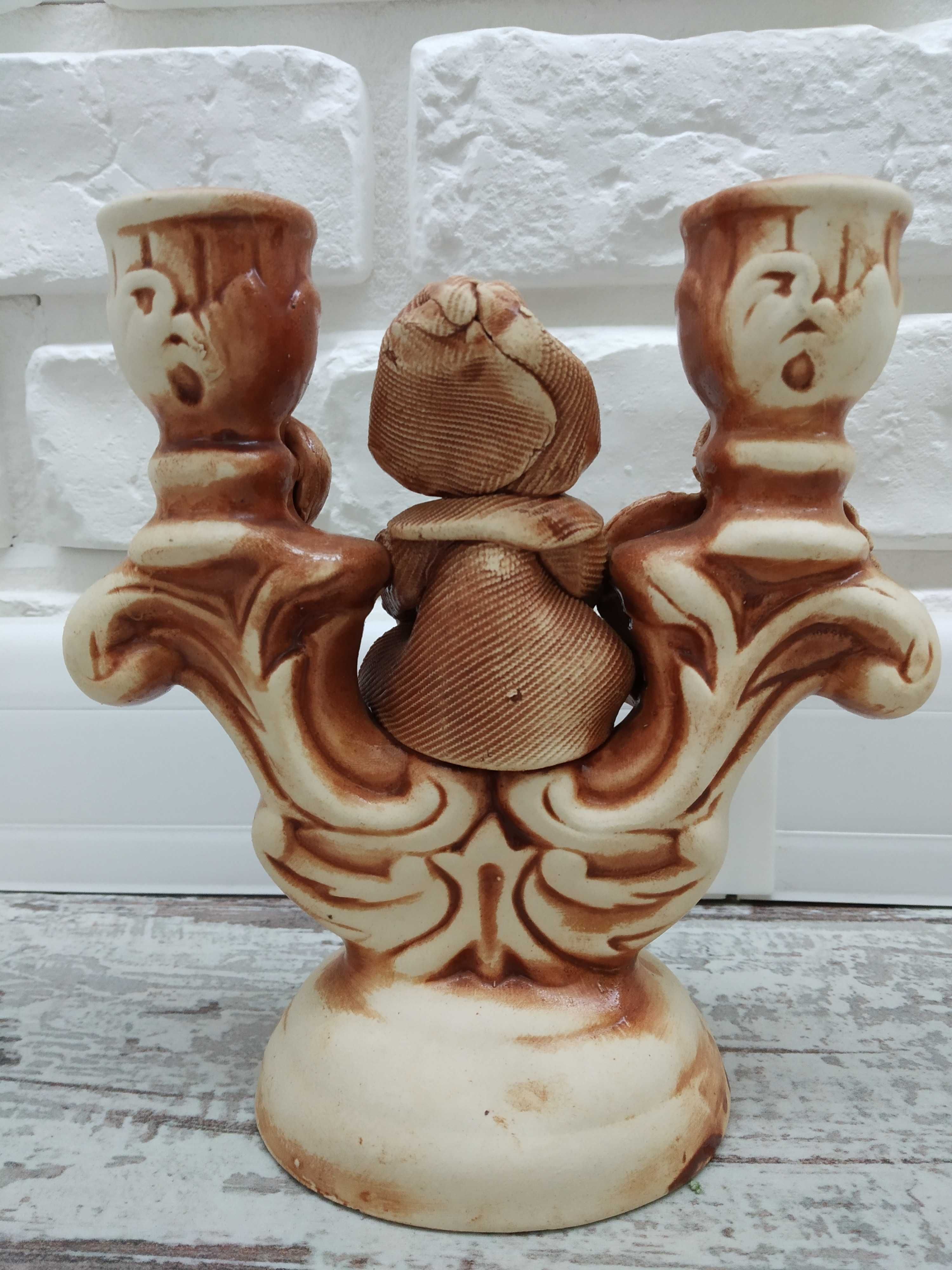 Śliczny Świecznik Ceramiczny