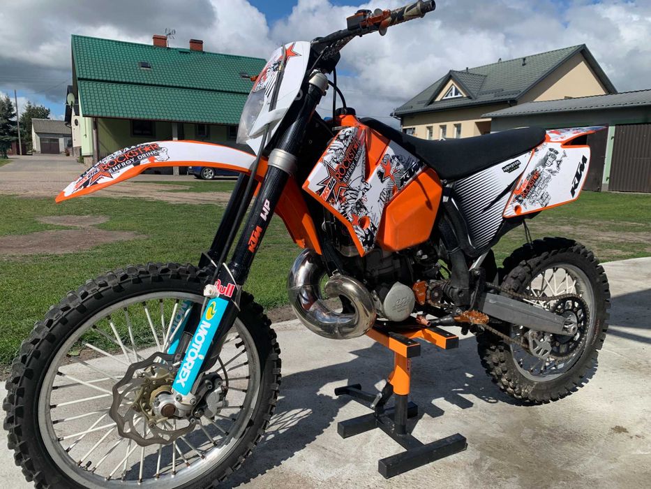 KTM EXC 300 2T 2006r gaznik. Wydech FMF.