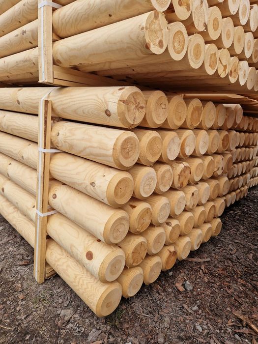 Palisada wałki drewniane kołki 12x250 okrąglaki na huśtawkę plac zabaw