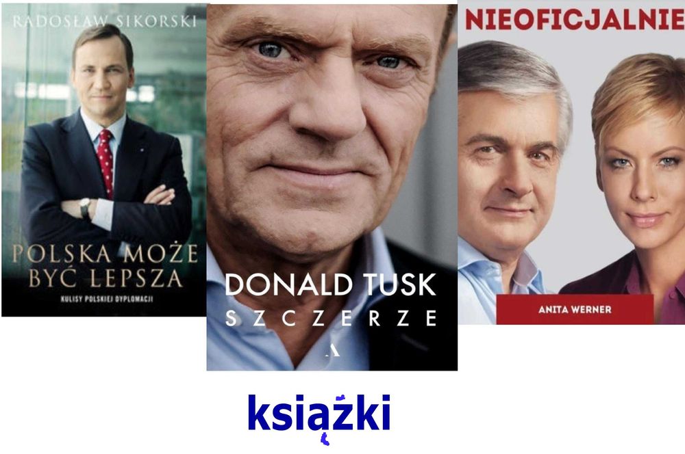 Tusk,Sikorski,Cimoszewicz książki - autogarf
